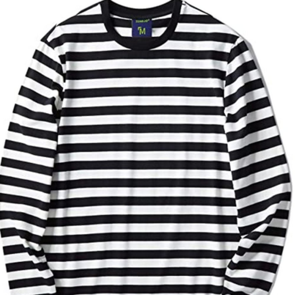 Sleeve T-Shirt Basic Pullover Stripe tee Shirt